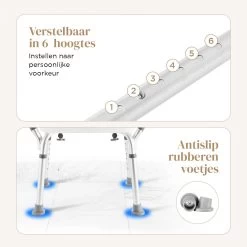 BY JRM Douchestoel En Douchekruk Met Afneembare Rugleuning En Armleuning – 30 Dagen Uitproberen -anti Slip – Verstelbare Hoogte - Douchekrukje - Blauw -Grohe Winkel 1200x1200 830