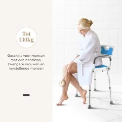 BY JRM Douchestoel En Douchekruk Met Afneembare Rugleuning En Armleuning – 30 Dagen Uitproberen -anti Slip – Verstelbare Hoogte - Douchekrukje - Blauw -Grohe Winkel 1200x1200 835