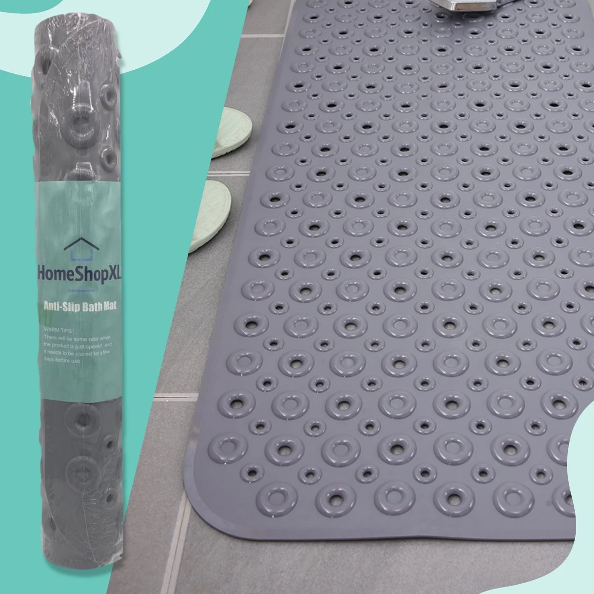 The Original - Douchemat Antislip - Grijs - 88x40cm - Antislipmat Badmat Voor Bad & Douche - Anti Slip Mat Met Zuignappen 2 The Original - Douchemat Antislip - Grijs - 88x40cm - Antislipmat Badmat Voor Bad & Douche - Anti Slip Mat Met Zuignappen - Image 2