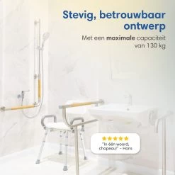Safe Age® Douchestoel Met Afneembare Rugleuning En Armleuning – Anti Slip - Verstelbare Hoogte - Douchekruk -Grohe Winkel 1200x1200 852
