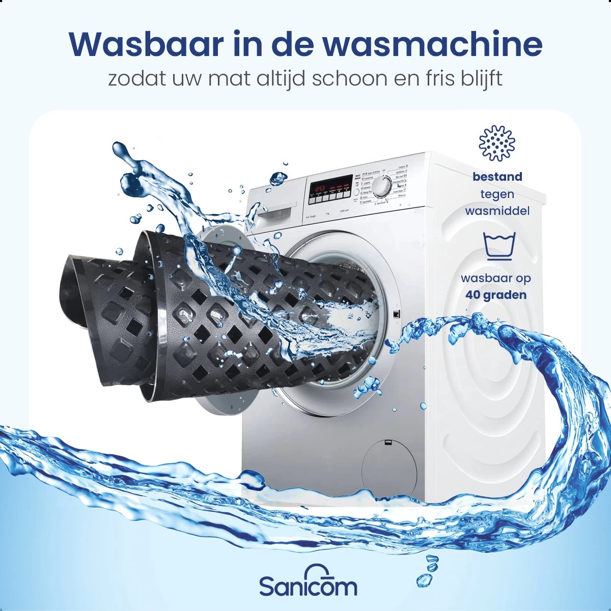 Merkloos Badmat Antislip - Douchemat - Antislipmat Bad - Antislipmat Douche - Schimmelbestendig - Met Zuignappen - Wasbaar - Zwart 7 Merkloos Badmat Antislip - Douchemat - Antislipmat Bad - Antislipmat Douche - Schimmelbestendig - Met Zuignappen - Wasbaar - Zwart - Image 7