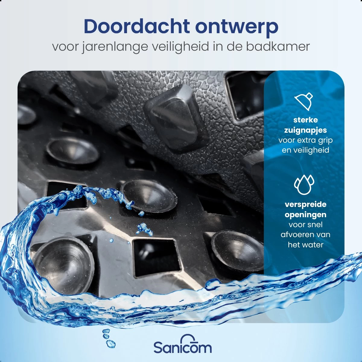 Merkloos Badmat Antislip - Douchemat - Antislipmat Bad - Antislipmat Douche - Schimmelbestendig - Met Zuignappen - Wasbaar - Zwart 8 Merkloos Badmat Antislip - Douchemat - Antislipmat Bad - Antislipmat Douche - Schimmelbestendig - Met Zuignappen - Wasbaar - Zwart - Image 8