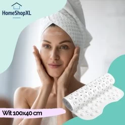 The Original - Badmat Antislip - Wit - 100x40cm - Antislipmat Douchemat Voor Bad & Douche - Anti Slip Mat Met Zuignappen -Grohe Winkel 1200x1200 889