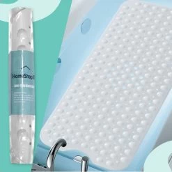 The Original - Badmat Antislip - Wit - 100x40cm - Antislipmat Douchemat Voor Bad & Douche - Anti Slip Mat Met Zuignappen -Grohe Winkel 1200x1200 891