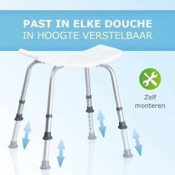 Vivamore Douchekruk - Antislip Douchestoel - In Hoogte Verstelbaar - Max. 150 KG -Grohe Winkel 1200x1200 930