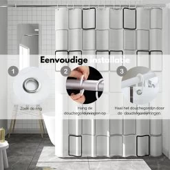 VAIVE Douchegordijn 180x200 - Anti Schimmel - Douchegordijnen -Grohe Winkel 1200x1200 94