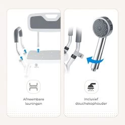 BY JRM Douchestoel En Douchekruk Met Afneembare Rugleuning En Armleuning – 30 Dagen Uitproberen - Anti Slip – Verstelbare Hoogte - Douchekrukje - Grijs -Grohe Winkel 1200x1200 940