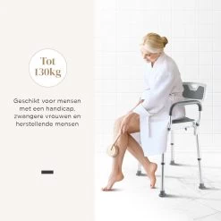 BY JRM Douchestoel En Douchekruk Met Afneembare Rugleuning En Armleuning – 30 Dagen Uitproberen - Anti Slip – Verstelbare Hoogte - Douchekrukje - Grijs -Grohe Winkel 1200x1200 946