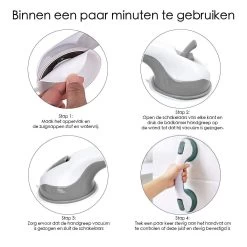 Merkloos Handgreep Met Zuignap Voor Badkamer, Douche En Toilet – Veilige Oplossing Zonder Boorgaten – Veiligheidsgreep – Helping Hand Handvat - 30CM - Handig Hulpmiddel Voor Kinderen En Ouderen -Grohe Winkel 1200x1200 957