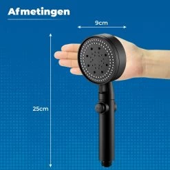 Imperatoris | DoucheSet - Douchekop Met Slang, Houder & Badmuts/Douchemuts - Waterbesparend – Hoge Druk – Regendouche - Zwart Mat -Grohe Winkel 1200x1200 98