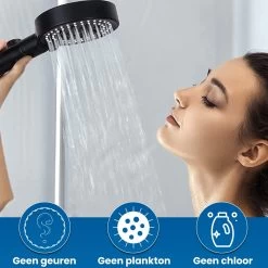 Imperatoris | DoucheSet - Douchekop Met Slang, Houder & Badmuts/Douchemuts - Waterbesparend – Hoge Druk – Regendouche - Zwart Mat -Grohe Winkel 1200x1200 99