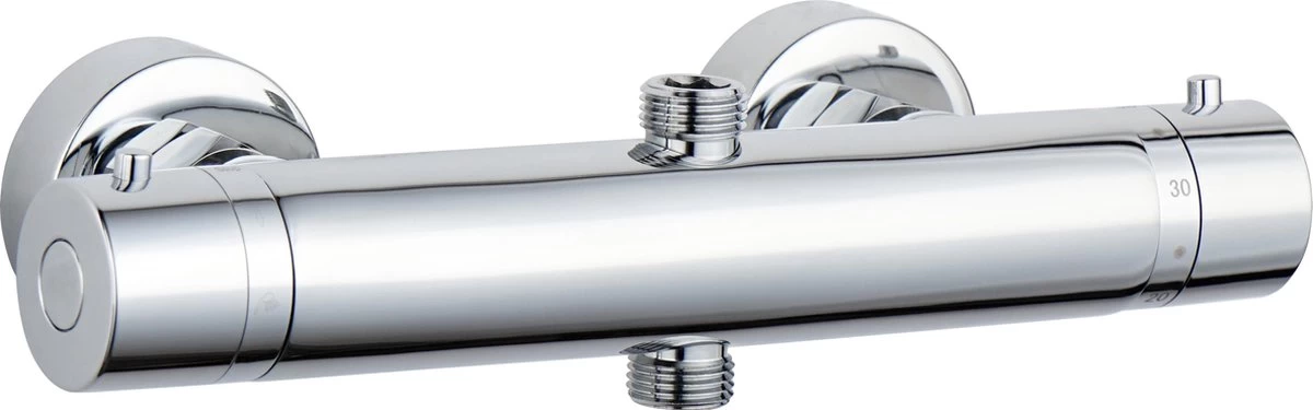 4bathroomz® Regendouche Chroom Met Thermostaatkraan - 20cm Douchekop 3 4bathroomz® Regendouche Chroom Met Thermostaatkraan - 20cm Douchekop - Afbeelding 3