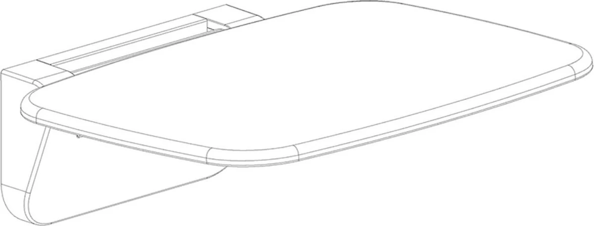 Wiesbaden Serva Douchestoel Wandmontage Opklapbaar - Zwart 3 Wiesbaden Serva Douchestoel Wandmontage Opklapbaar - Zwart - Image 3