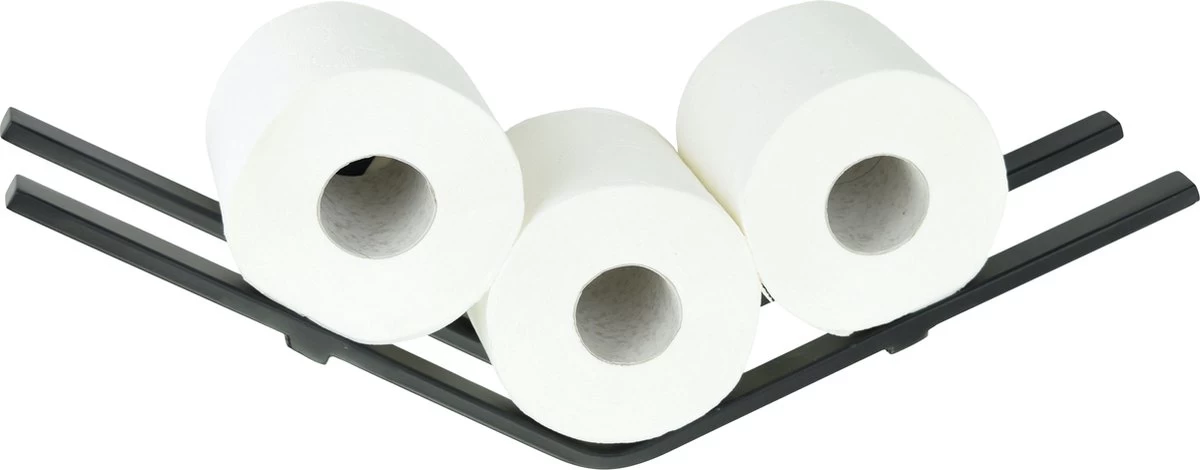 LOFT42 Jef Reserverolhouder - Zwart Metaal - 51x10x13 3 LOFT42 Jef Reserverolhouder - Zwart Metaal - 51x10x13 - Image 3