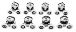 T.R. Goods - Douchedeur Wielen Set Van 8 Stuks Verchroomd - Roestvrij Verchroomd - Reserve Douche Deur Rollers Geleiders Rolletjes - Schuifdeur Katrollen Douchecabine Wieltjes - Set Van 8 Stuks -Grohe Winkel 1200x522