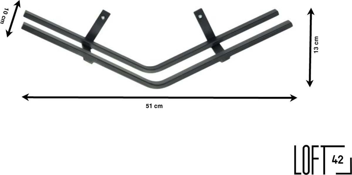 LOFT42 Jef Reserverolhouder - Zwart Metaal - 51x10x13 8 LOFT42 Jef Reserverolhouder - Zwart Metaal - 51x10x13 - Image 8