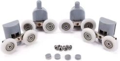 Merkloos Wielen Voor Douchedeur, Rollen Voor Douchedeur, Wieltjes, Douchedeur, 4 X Boven En 4 X Onder, Badkamer, 25 Mm, 8 Stuks Dubbele Wielen -Grohe Winkel 1200x612