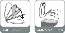 Tiger Boston - Toiletbril - WC Bril - Duroplast - Wit / RVS Geborsteld -Grohe Winkel 1200x625