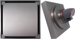 Grohe Winkel 34 Lenga Doucheput Antraciet Vierkant - 10x10 Cm - Moderne Douche Put - Stankafsluiter - Afvoerput - Douchegoot - Doucherooster - Douchedrain