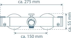 SCHÜTTE London Thermostatische Badkraan - Hartafstand 150 Mm - Zwart Mat -Grohe Winkel 1200x641 1