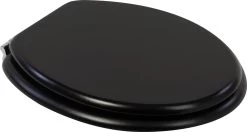 Plieger Classic Toiletbril – Wc Bril Zwart Gelakt MDF – Wc Brillen Met Deksel – Met Bevestigingsset