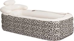 Merkloos Opblaasbare Badkuip Met Panterprint | 158x80x65 | Incl. Pomp