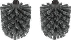 ZACK Civio Reserveborstelset 2 Stuks - Toiletborstel Zwart