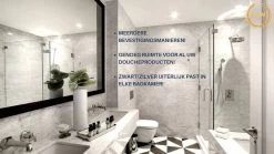 Merkloos Doucherek- Douchemand- Badkamerrek- Badkamer Organiser- Badkamer Organizer-Rekje Voor In De Douche- Badkamer Plank-Rekje Voor Shampoo- RVS- Zonder Boren- Zelfklevend- Rechthoek Vorm- Met Of Zonder Schroeven- Ophangbaar- Met Lijm- 40 Cm- Zwart -Grohe Winkel 1200x675 52
