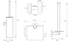 Toiletaccessoireset Gun Metal 4-delig - Luxe Toilet Set - Toiletborstel Met Houder - Toiletrolhouder Met Klep - Reserverolhouder - Handdoekhaak - Gunmetal Badkamer Accessoires -Grohe Winkel 1200x708 2