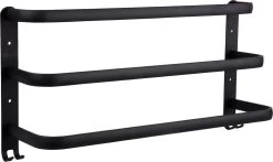 Qualux® Handdoekrek Inclusief Handdoek - 3 Stangen - Badkamer - Handdoekrek Zwart - Handdoekstang - Handdoekhouder - Handdoekenrek