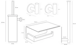 Toiletset Zwart 4-delig - Toiletaccessoireset - Toiletborstelhouder - Toiletrolhouder - Reserverolhouder - Handdoekhaakjes - RVS - Toilet Accessoires Set - Badkamer -Grohe Winkel 1200x719 2