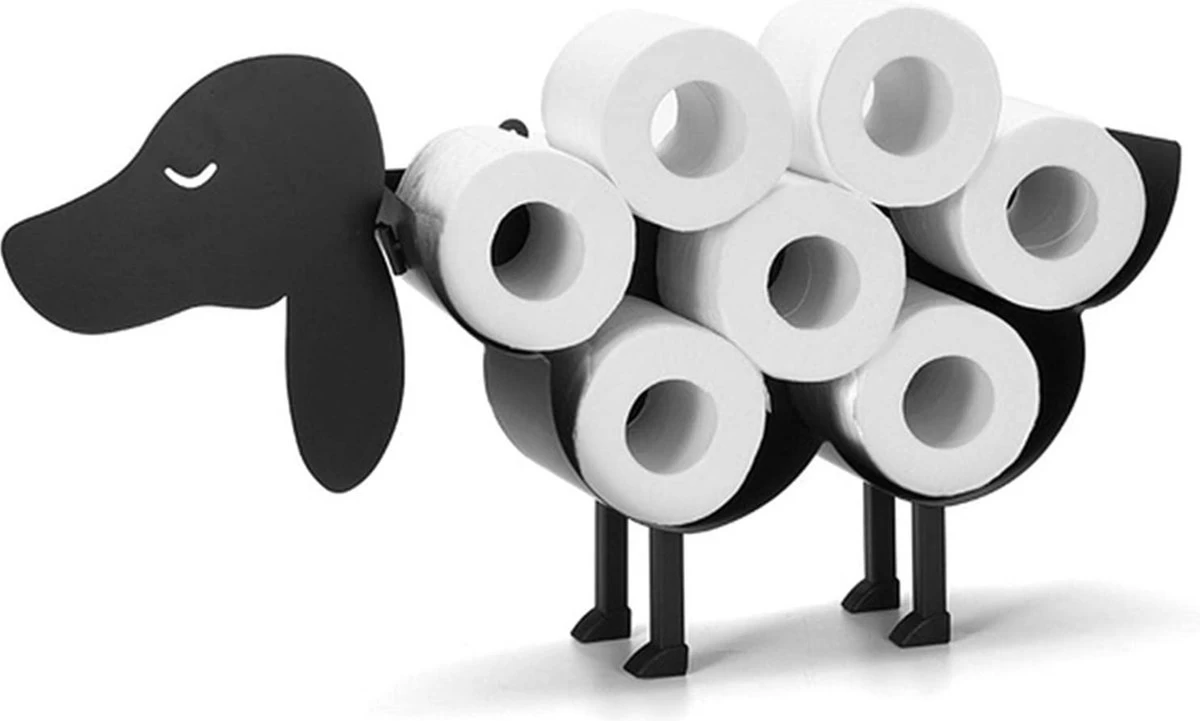 Sanics Reserverolhouder Vrijstaand - Hangend - Wandhouder - Hond - Zwart - Dier 2 Sanics Reserverolhouder Vrijstaand - Hangend - Wandhouder - Hond - Zwart - Dier - Image 2