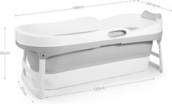 HelloBath Opvouwbaar Zitbad - Bath Bucket - 148cm - 220L - Extra Lang - Incl. Badkussen & Opberghoes -Grohe Winkel 1200x727