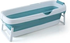 Livista® - Opvouwbaar XXL Bad - Blauw - Zitbad - Inklapbaar - Bath Bucket - 158 CM LANG - XXL - Incl. Onderwater LED Lichten En Rugkussen -Grohe Winkel 1200x732 23