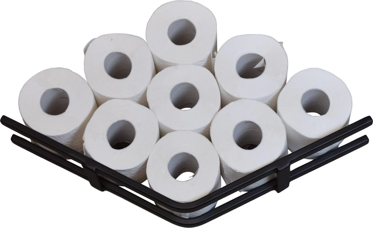 LOFT42 Jef Reserverolhouder - Zwart Metaal - 51x10x13 7 LOFT42 Jef Reserverolhouder - Zwart Metaal - 51x10x13 - Image 7