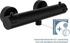 SCHÜTTE London Thermostatische Douchekraan - Hartafstand 150 Mm - Zwart Mat -Grohe Winkel 1200x740 3