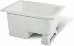 Zitbad Vrijstaand Marinella Rechthoek 65x105x52cm Polypropyleen Mat Wit