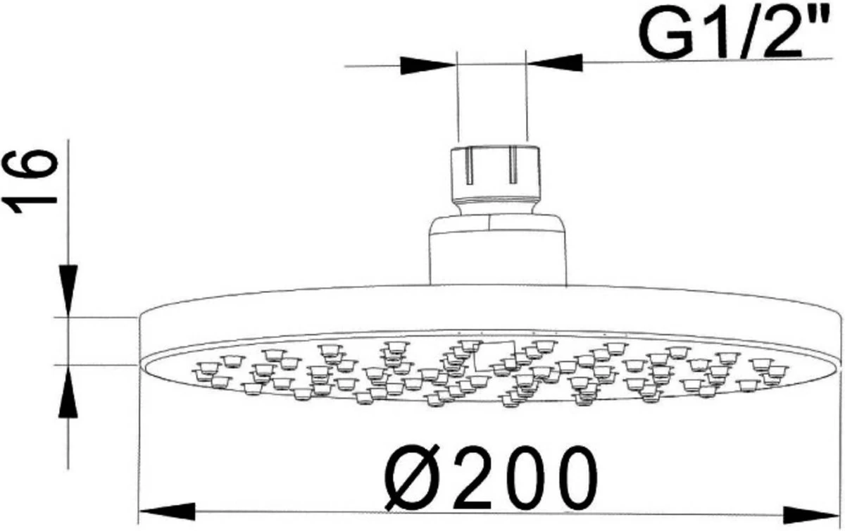 Ben Promo Hoofddouche - 20 Cm - Kunststof - Chroom - Douchekop 2 Ben Promo Hoofddouche - 20 Cm - Kunststof - Chroom - Douchekop - Image 2