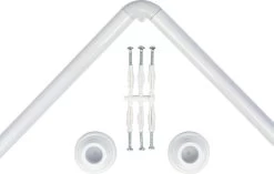 Saninorm Douchegordijnstang - 90x90 Cm - Wit