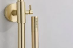 Wesseling & Bos Doucheset - Regendouche Mat Goud Geborsteld - Doucheset Met Thermostaatkraan - Atlanta -Grohe Winkel 1200x798 1