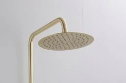 Wesseling & Bos Doucheset - Regendouche Mat Goud Geborsteld - Doucheset Met Thermostaatkraan - Atlanta -Grohe Winkel 1200x798