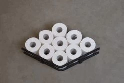 LOFT42 Jef Reserverolhouder - Zwart Metaal - 51x10x13