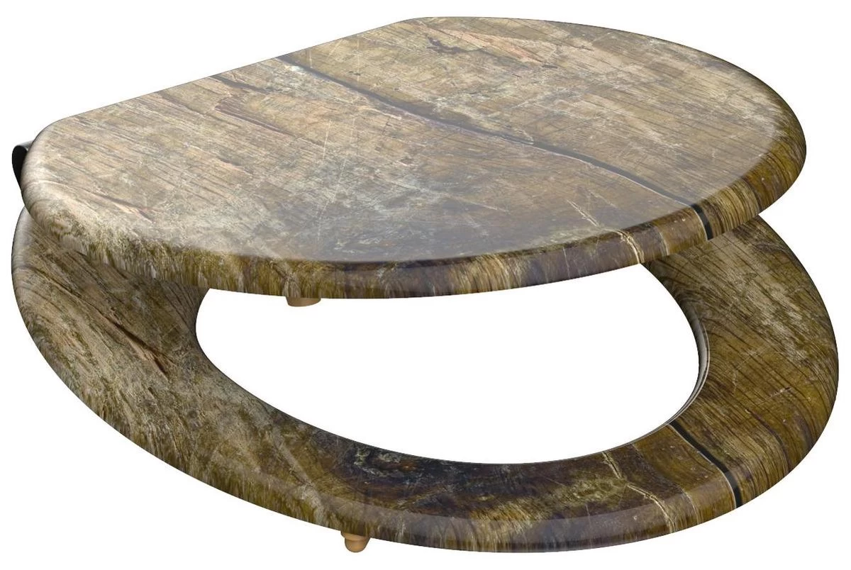 SCHÜTTE WC-Bril 80124 SOLID WOOD - MDF-Hout - Soft Close - Verchroomde Scharnieren - Decor - 3-zijdige Print 2 SCHÜTTE WC-Bril 80124 SOLID WOOD - MDF-Hout - Soft Close - Verchroomde Scharnieren - Decor - 3-zijdige Print - Image 2