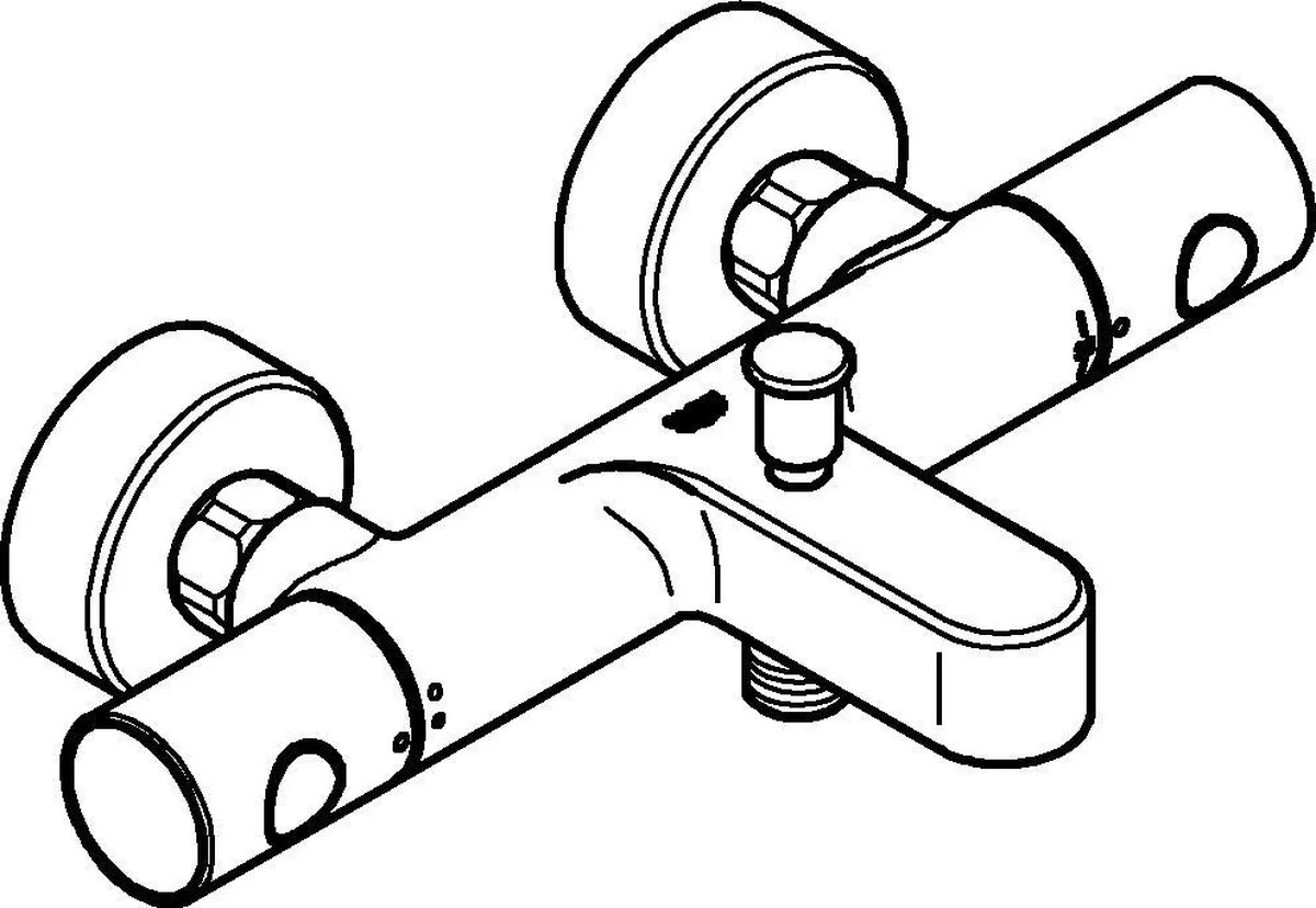 GROHE Grohtherm 800 Cosmopolitan Thermostatische Badkraan - Incl. Omstel En Koppelingen - Chroom - 34766000 9 GROHE Grohtherm 800 Cosmopolitan Thermostatische Badkraan - Incl. Omstel En Koppelingen - Chroom - 34766000 - Afbeelding 9
