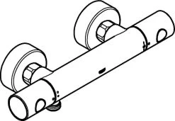 GROHE Grohtherm 800 Cosmopolitan Thermostatische Douchekraan - Met Koppelingen - Chroom - 34765000 14 GROHE Grohtherm 800 Cosmopolitan Thermostatische Douchekraan - Met Koppelingen - Chroom - 34765000 -Grohe Winkel 1200x829