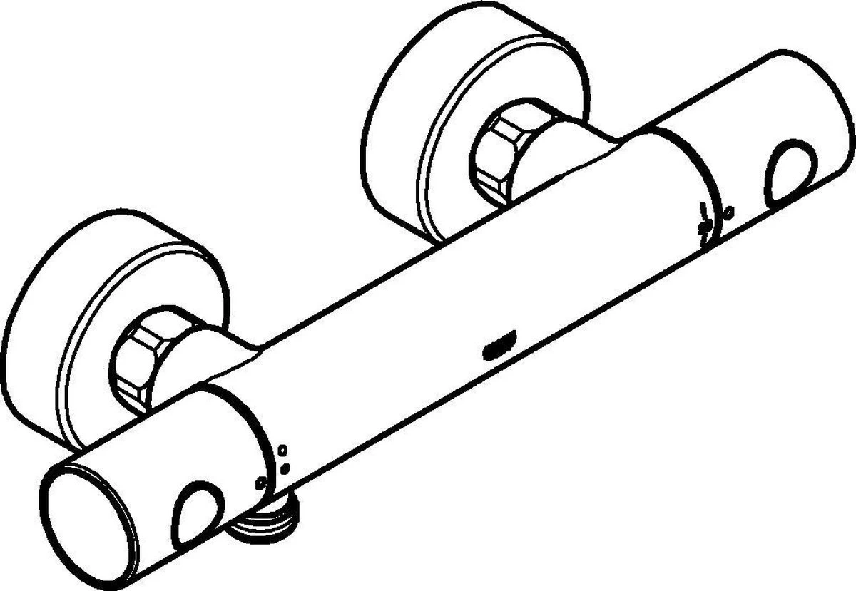 GROHE Grohtherm 800 Cosmopolitan Thermostatische Douchekraan - Met Koppelingen - Chroom - 34765000 6 GROHE Grohtherm 800 Cosmopolitan Thermostatische Douchekraan - Met Koppelingen - Chroom - 34765000 - Image 6