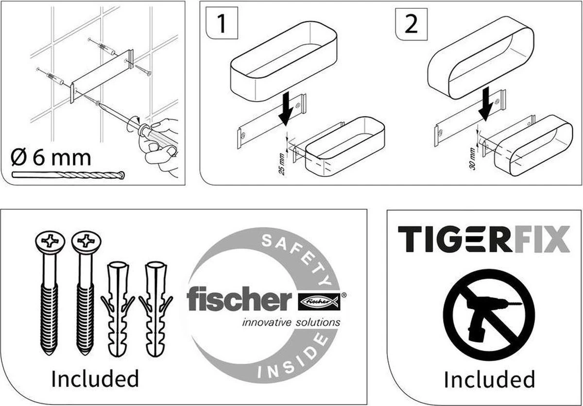 Tiger 2-Store - Wandrekje / Douchemandje - 25 Cm - Zwart 11 Tiger 2-Store - Wandrekje / Douchemandje - 25 Cm - Zwart - Afbeelding 11
