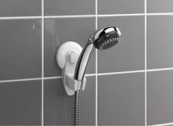 Handdouchehouder Kunststof Met Zuignap Wit