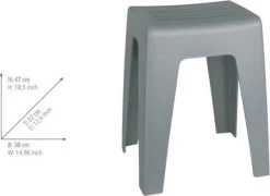 WENKO Badkamerkruk Kumba 38x47cm In Grijs Kunststof - Douchekruk -Grohe Winkel 1200x874 2