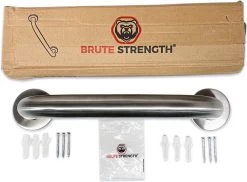 Brute Strength - Handgreep Voor Bad Of Douche - 30 Cm - Wandbeugel - RVS Handgreep - Wandgreep Voor Badkamer - Douche - Toilet - Toiletbeugel - Badgreep - Douchegreep -Grohe Winkel 1200x883